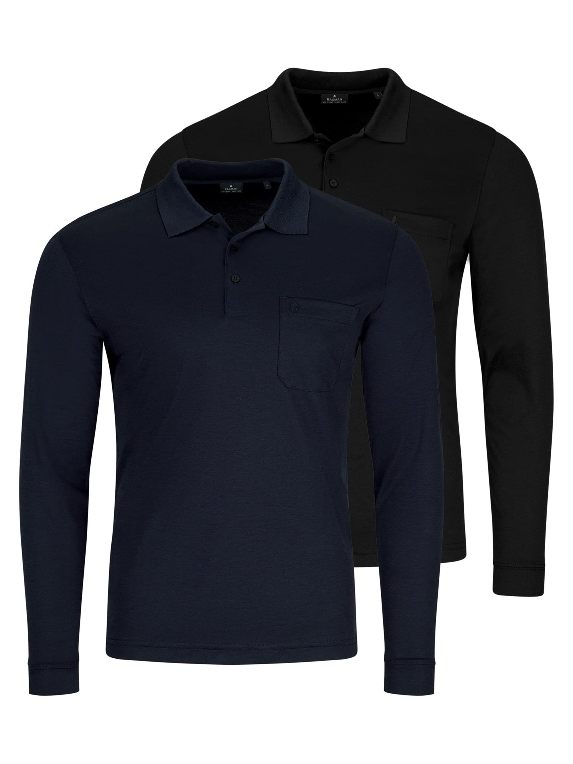 Ragman Shirt 'Basic' in S/Regular in Mottled black, Item view