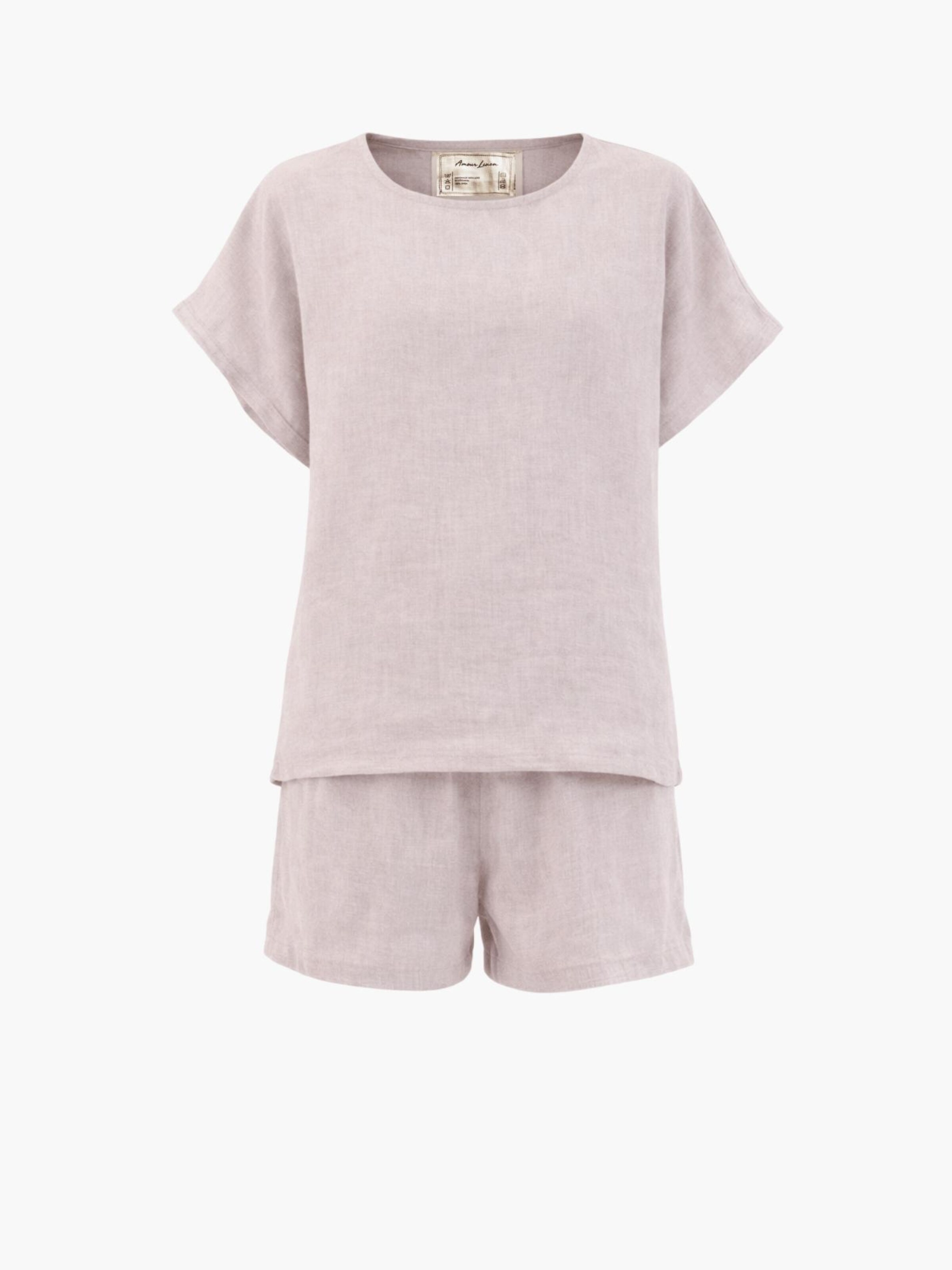 AmourLinen Pajama 'Cloud Nine' in Beige: front