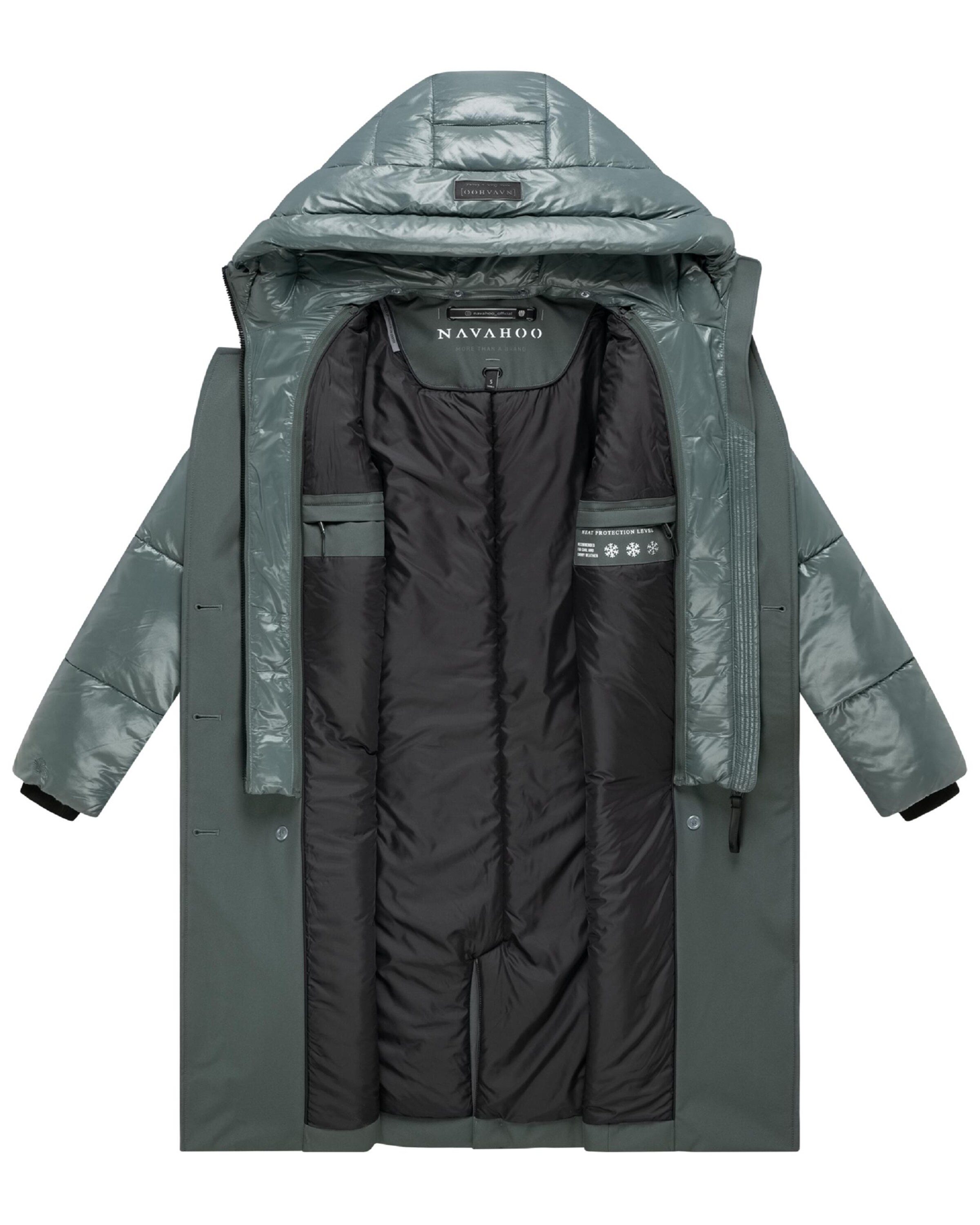 NAVAHOO Winter coat 'City-Glow 14' in Green