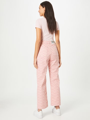 The Ragged Priest Wide Leg Jeans 'WAVE' in Pink