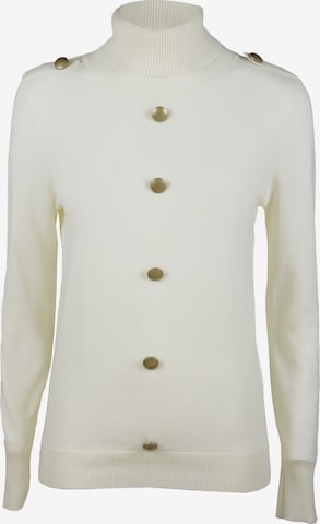 Influencer Sweater in White: front