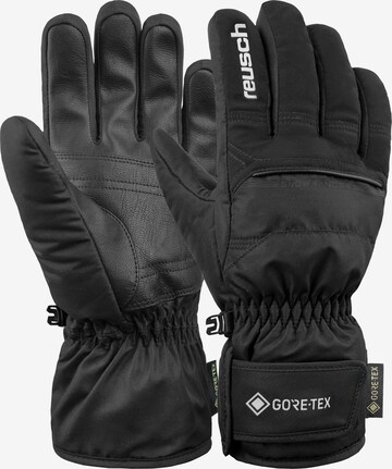 REUSCH Athletic Gloves in Black: front