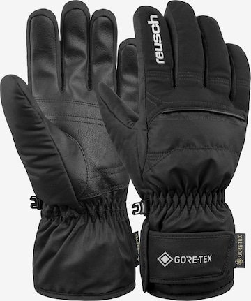 REUSCH Athletic Gloves in Black: front