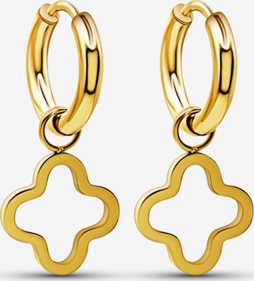 Pure Schmuck Ohrringe 'Clover Twilight' in Gold: Vorderseite