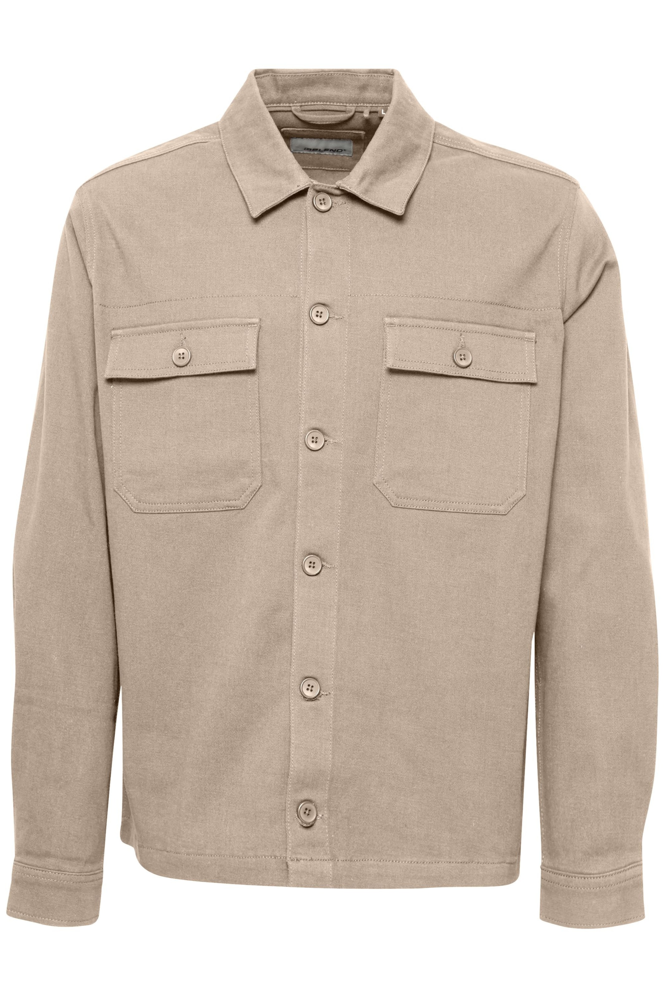 BLEND Übergangsjacke Bhovershirt in Beige: Vorderseite