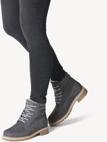 Tamaris - Botines con cordones en gris
