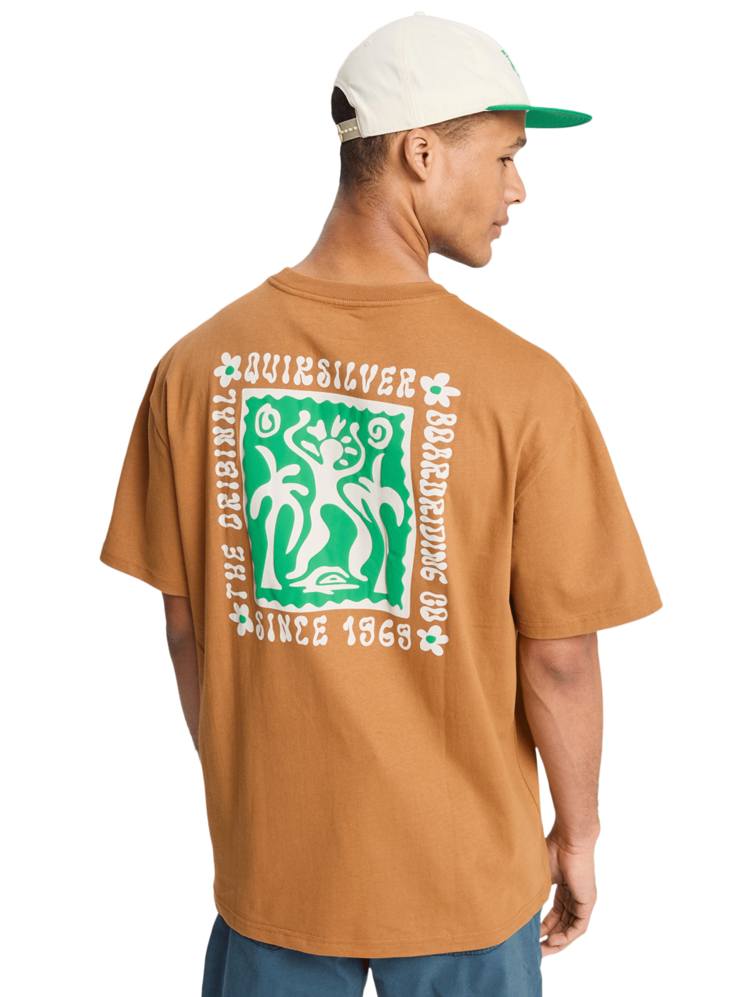 QUIKSILVER Performance Shirt 'Serenity Splash' in Brown