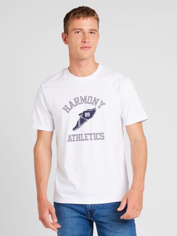 Harmony Paris T-Shirt '89 ATHLETICS' in Weiß: predná strana