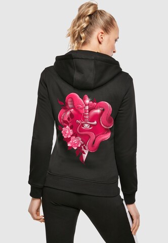 Felpa 'Snakes Heart' di Mister Tee in nero: frontale