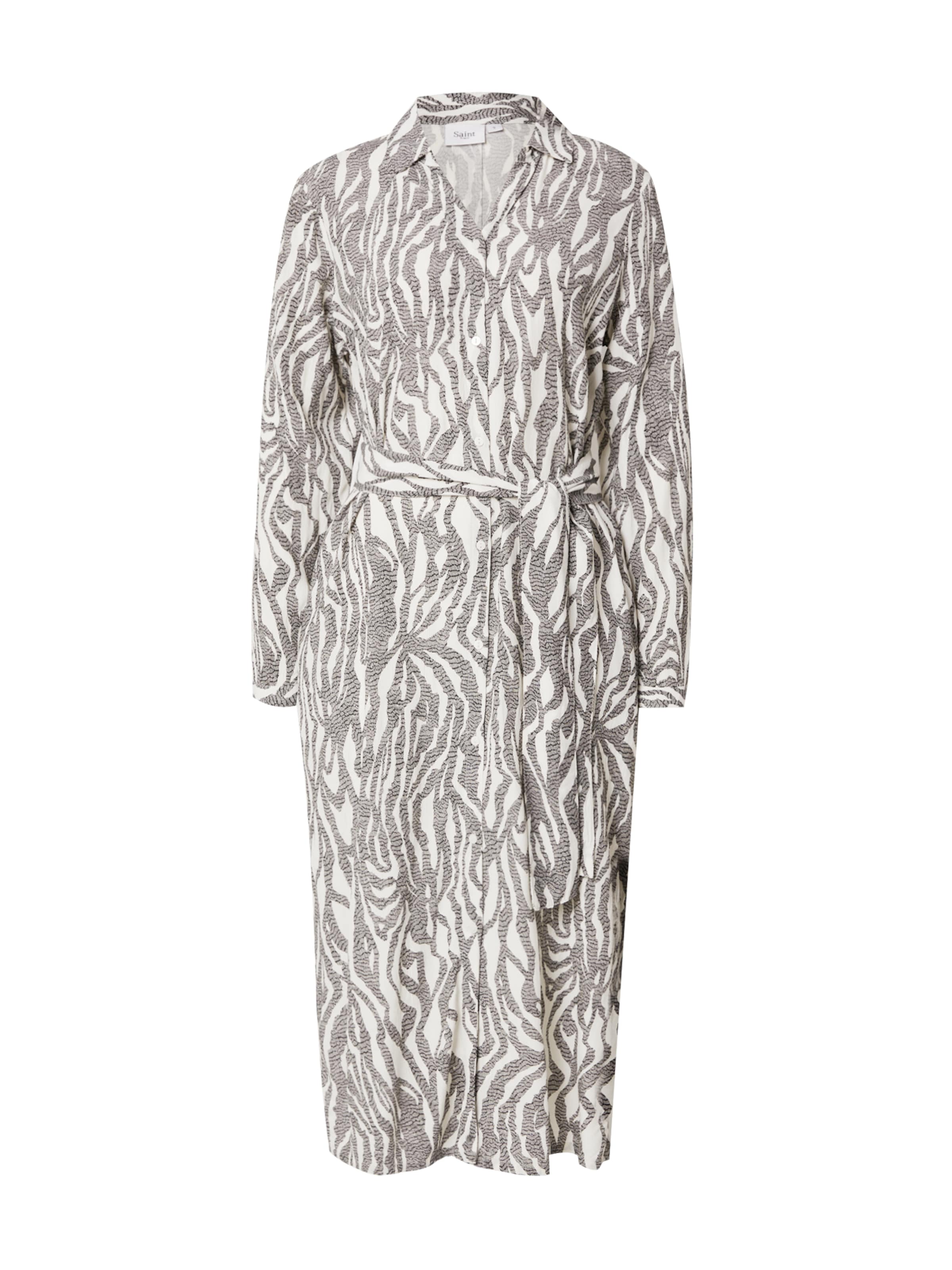 SAINT TROPEZ Платье-рубашка 'Blanca' в Черный: спереди