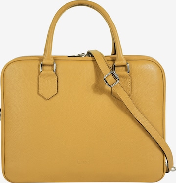 Porte-documents Cluty en jaune : devant