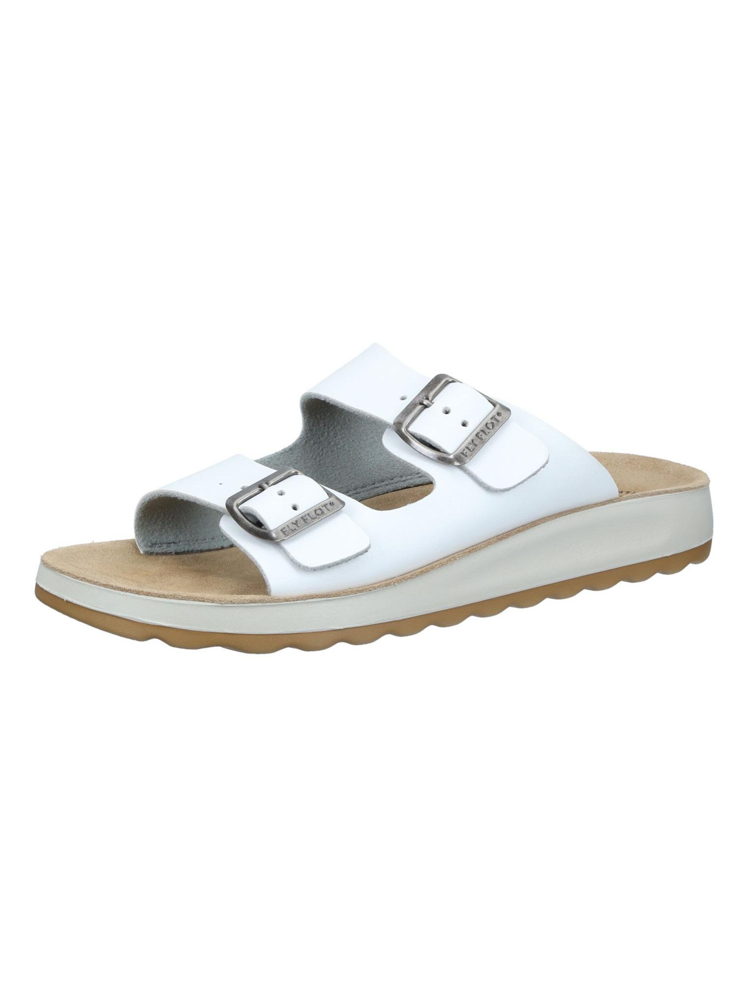 FLY FLOT Mules in White: front