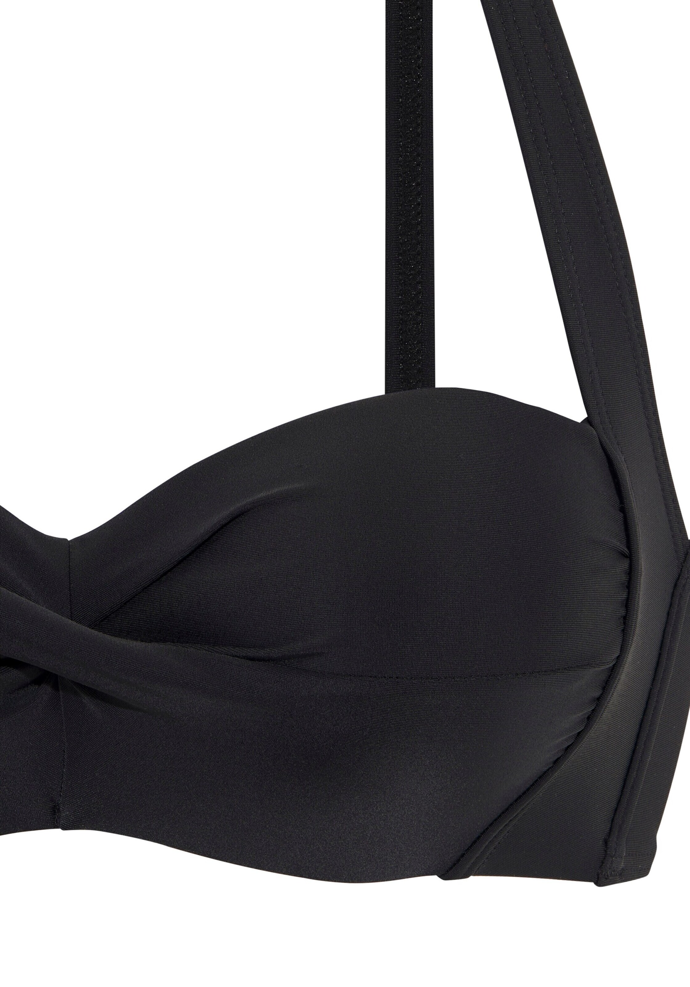 LASCANA Bandeau Bikinitop in Schwarz