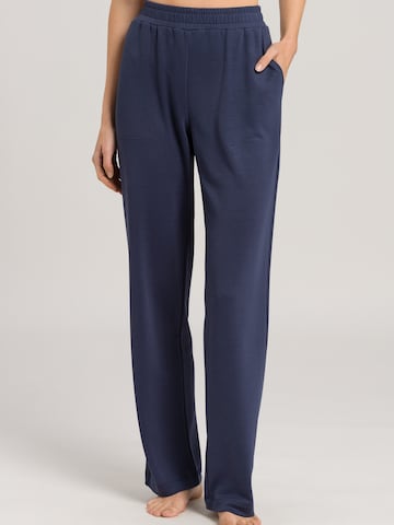 Hanro Loose fit Pajama Pants 'Pure Comfort' in Blue: front