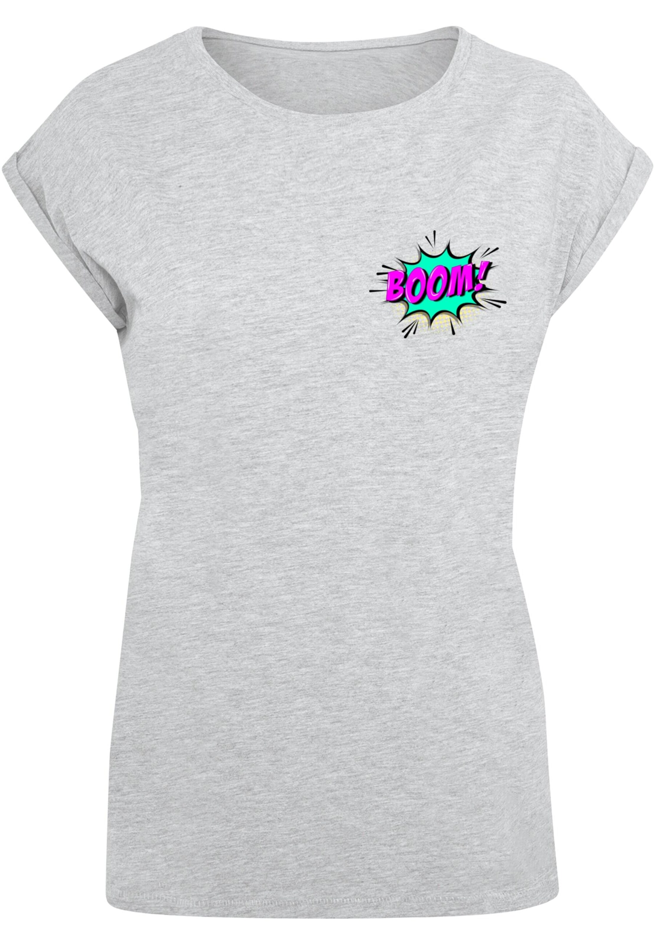 Merchcode Shirt 'Boom Comic' in Grey: front