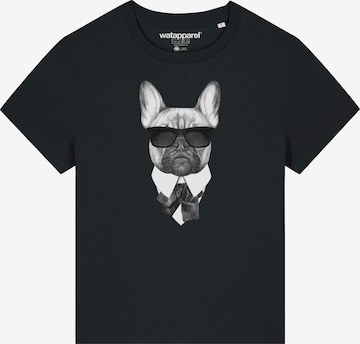 Watapparel Shirt 'Ein fescher Hund' in Black: front