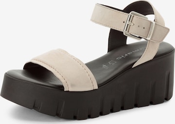 Sandales Tamaris en gris : devant