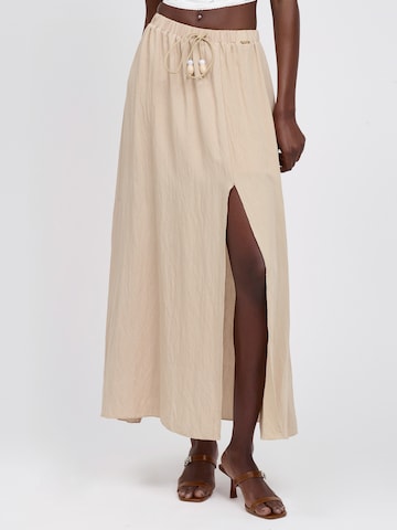 Jupe Influencer en beige : devant