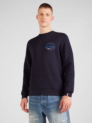 Sweat-shirt TOMMY HILFIGER en bleu : devant