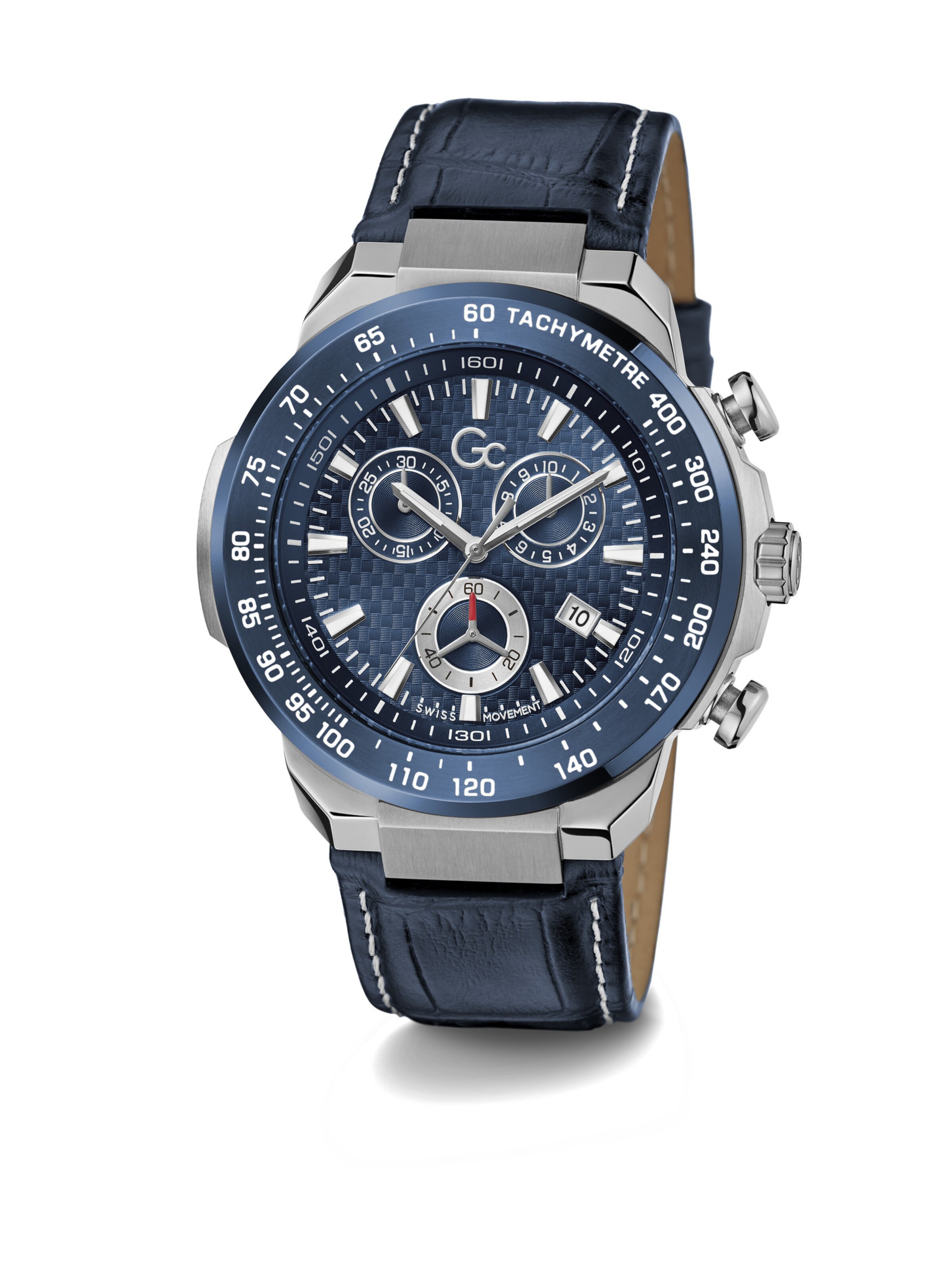 Gc Analogt ur 'First Class' i blå: forside