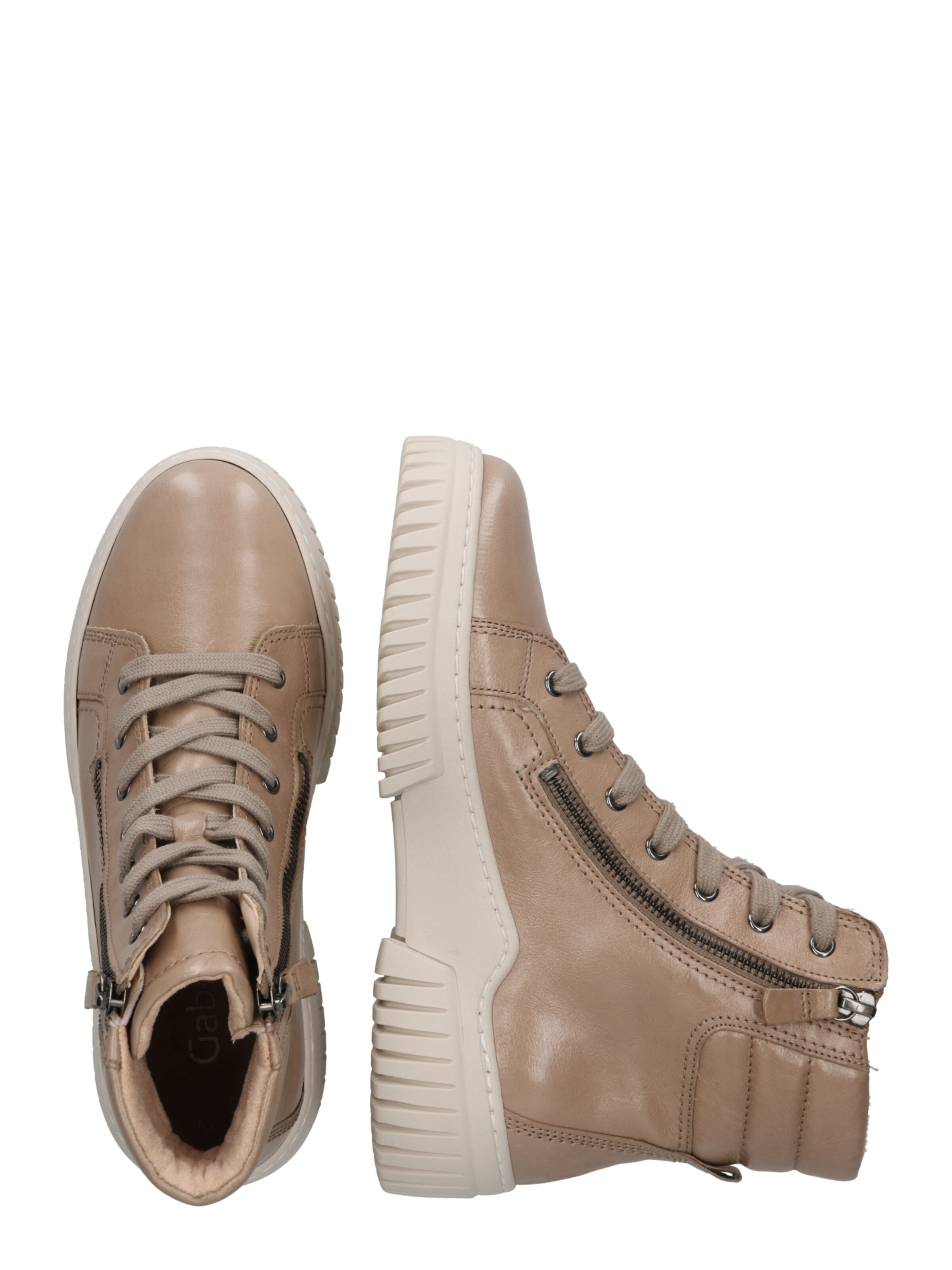 GABOR Schnürstiefelette in Beige