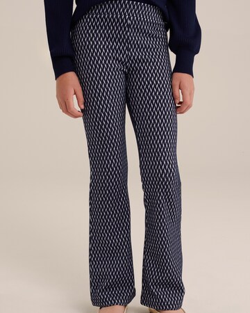 évasé Leggings WE Fashion en bleu : devant