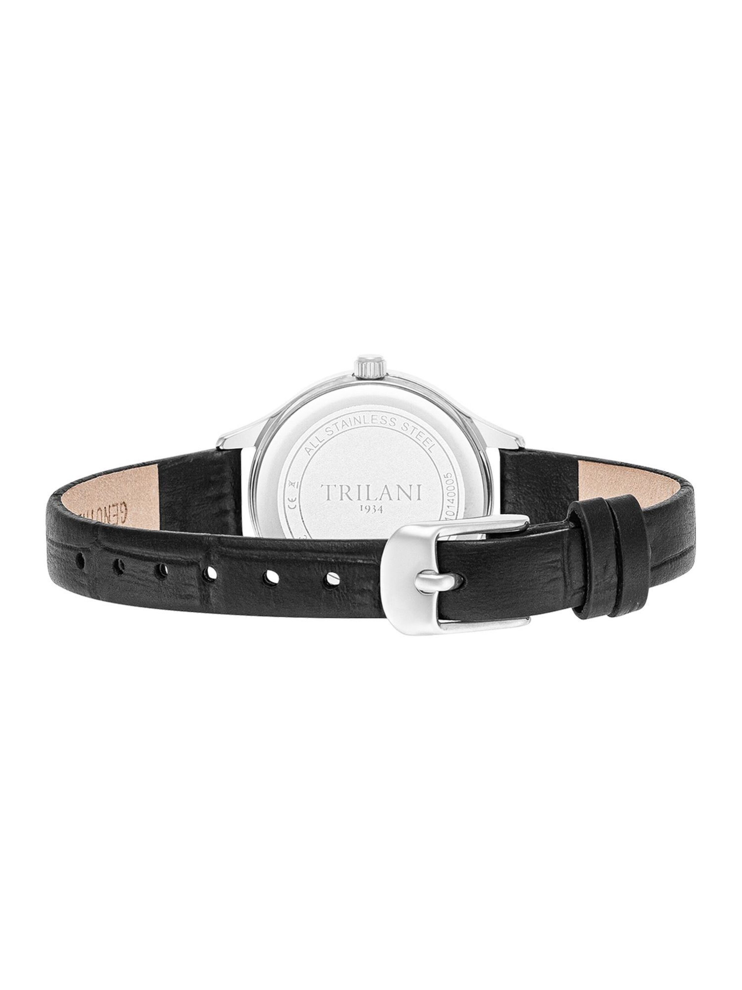 Trilani Analoog horloge in Zwart: voorkant