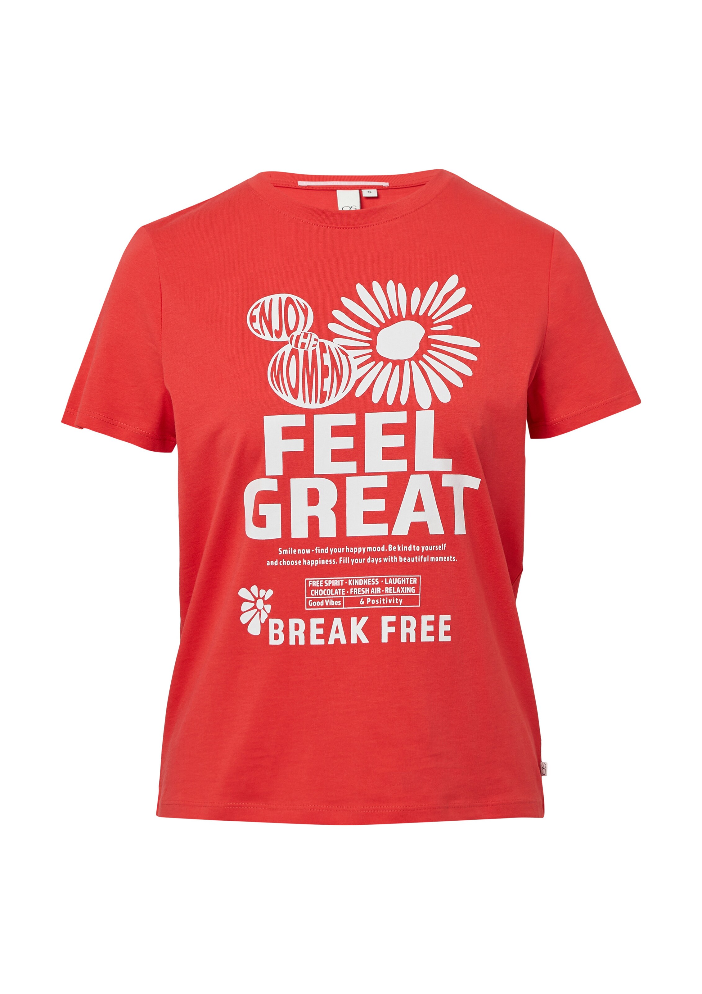 QS Shirt in Rood: voorkant