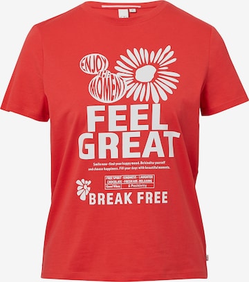 T-shirt QS en rouge : devant
