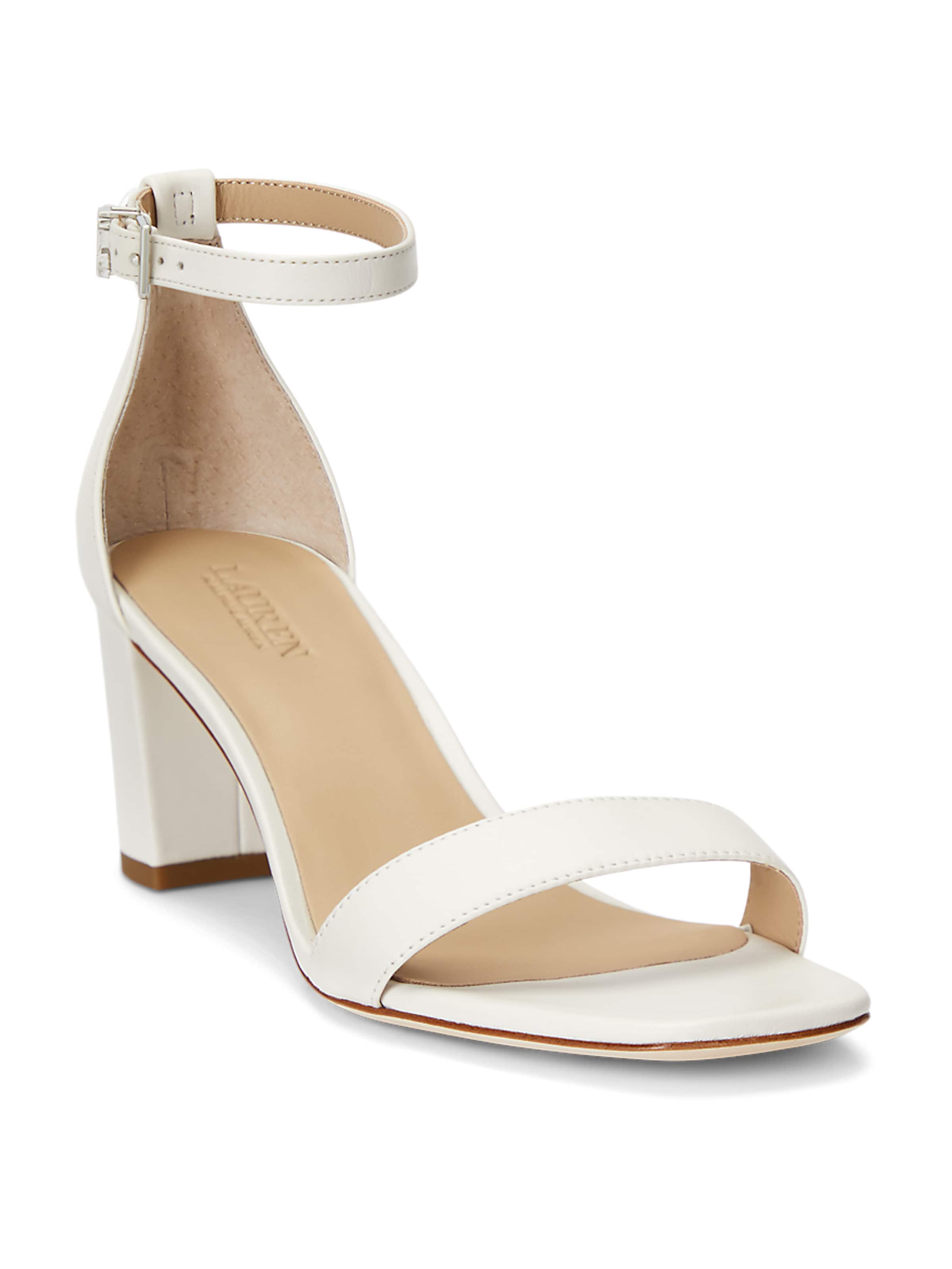 Lauren Ralph Lauren Sandalen met riem 'LOGAN' in Wit: voorkant