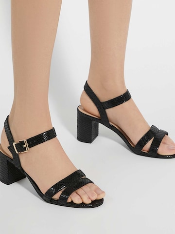 Dune LONDON Sandalen met riem in Zwart: voorkant