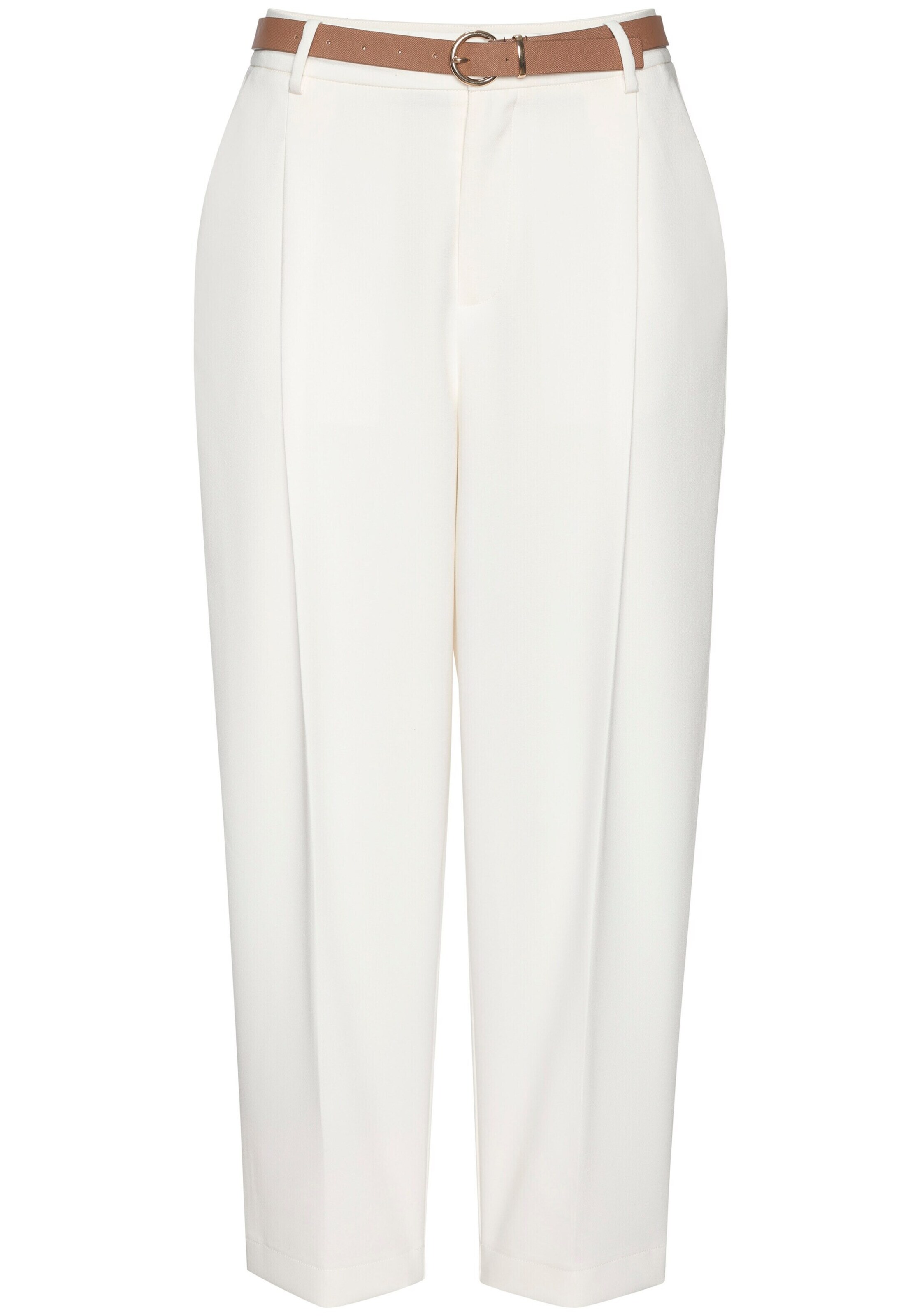 Slimfit Pantaloni cutați de la LASCANA pe alb: față