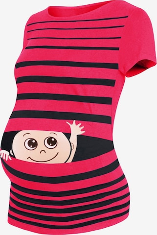 M.M.C. Shirt 'Winke Winke Umstandsshirt' in Pink: front