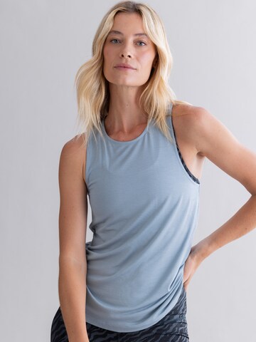 Hey Honey Top 'Active Slate' in Blauw: voorkant