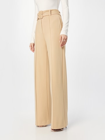 Wide leg Pantaloni cu dungă 'DARYL' de la GUESS pe maro: față