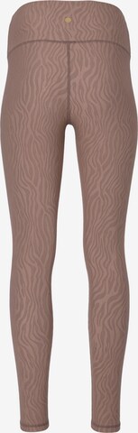 Athlecia Slimfit Tights 'Alma' in Braun