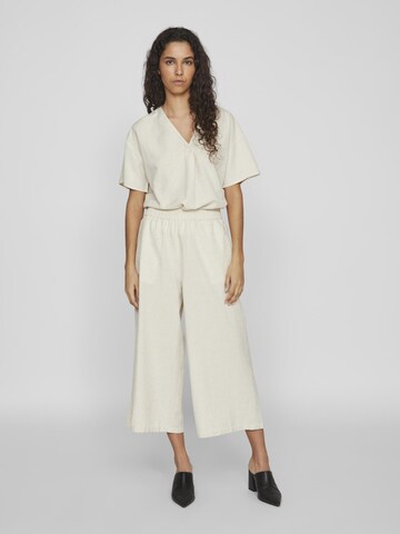 VILA Wide leg Broek in Beige