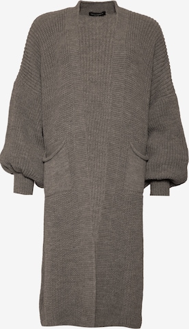 SASSYCLASSY Oversized cardigan in Grey: front