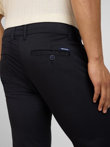 WOTEGA Slimfit Chinohose 'Glenn' in Blau