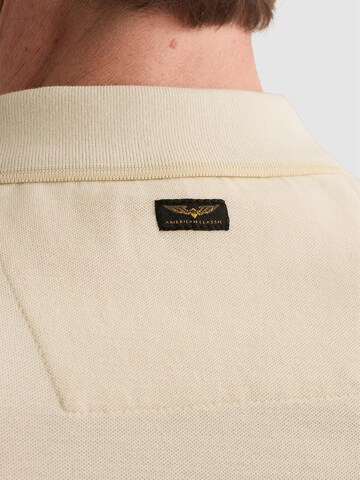 PME Legend Shirt 'PME LEGEND - Polo shirt in piqué with zipper closure' in Beige