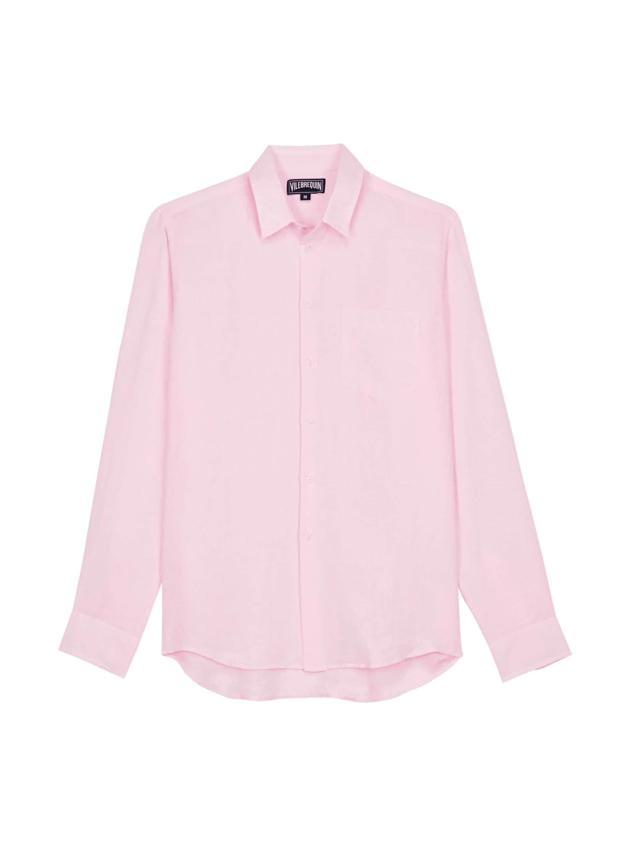 Coupe regular Chemise Vilebrequin en rose : devant