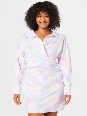 Missguided Plus Shirt dress in Mixed colours: front