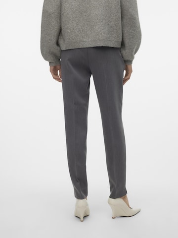 VERO MODA Tapered Trousers with creases 'Beate' in Grey