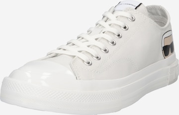 Karl Lagerfeld حذاء رياضي بلا رقبة 'KAMPUS III' بلون أبيض: الأمام