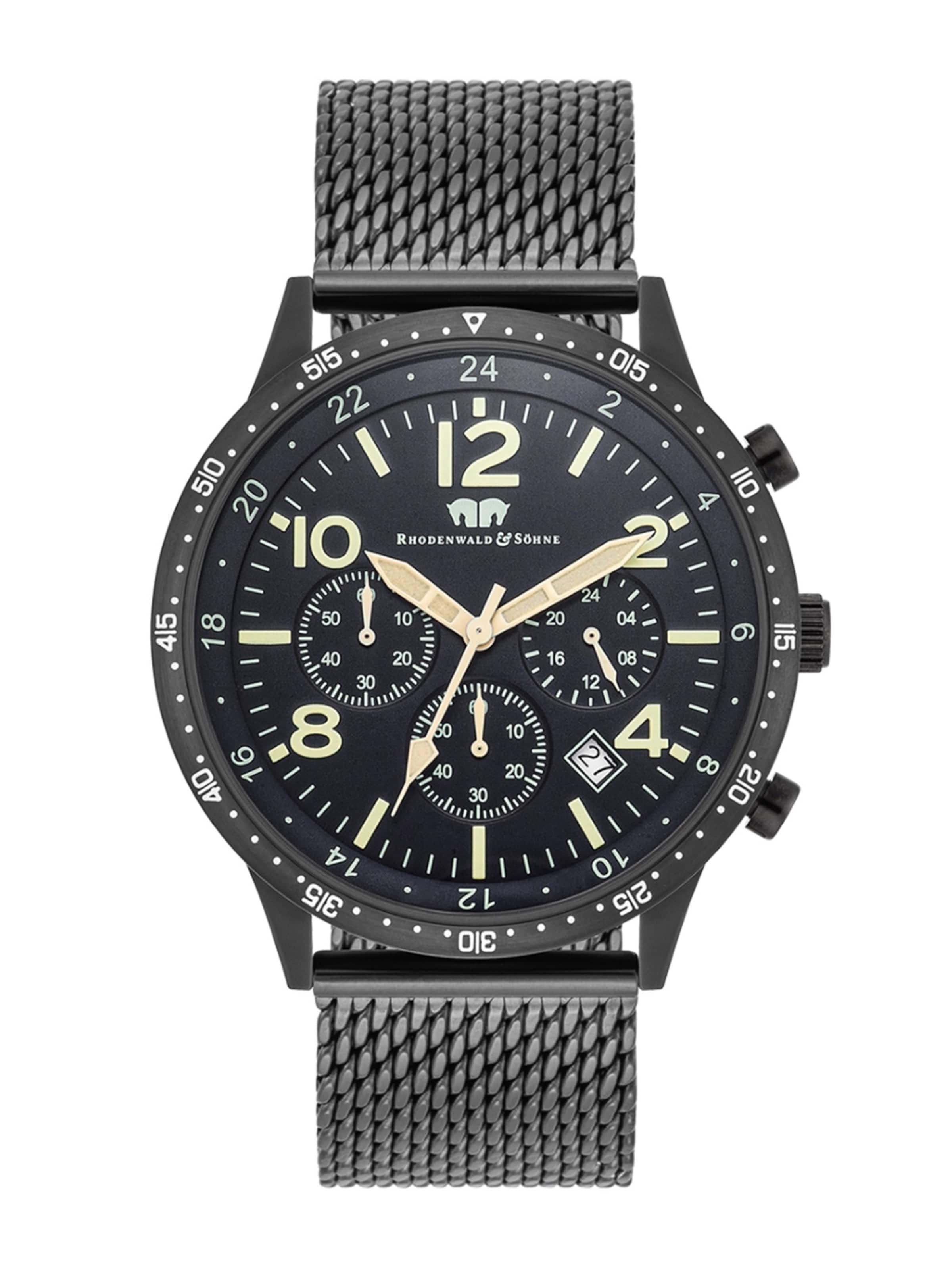 Montre à affichage analogique Rhodenwald & Söhne en noir : devant