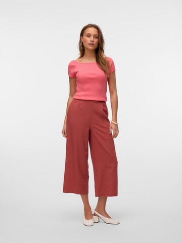 Wide Leg Pantalon à pince 'VMMymilo' VERO MODA en rouge