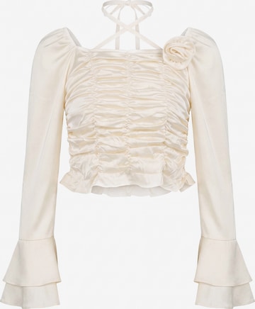 faina Bluse in Beige: Vorderseite