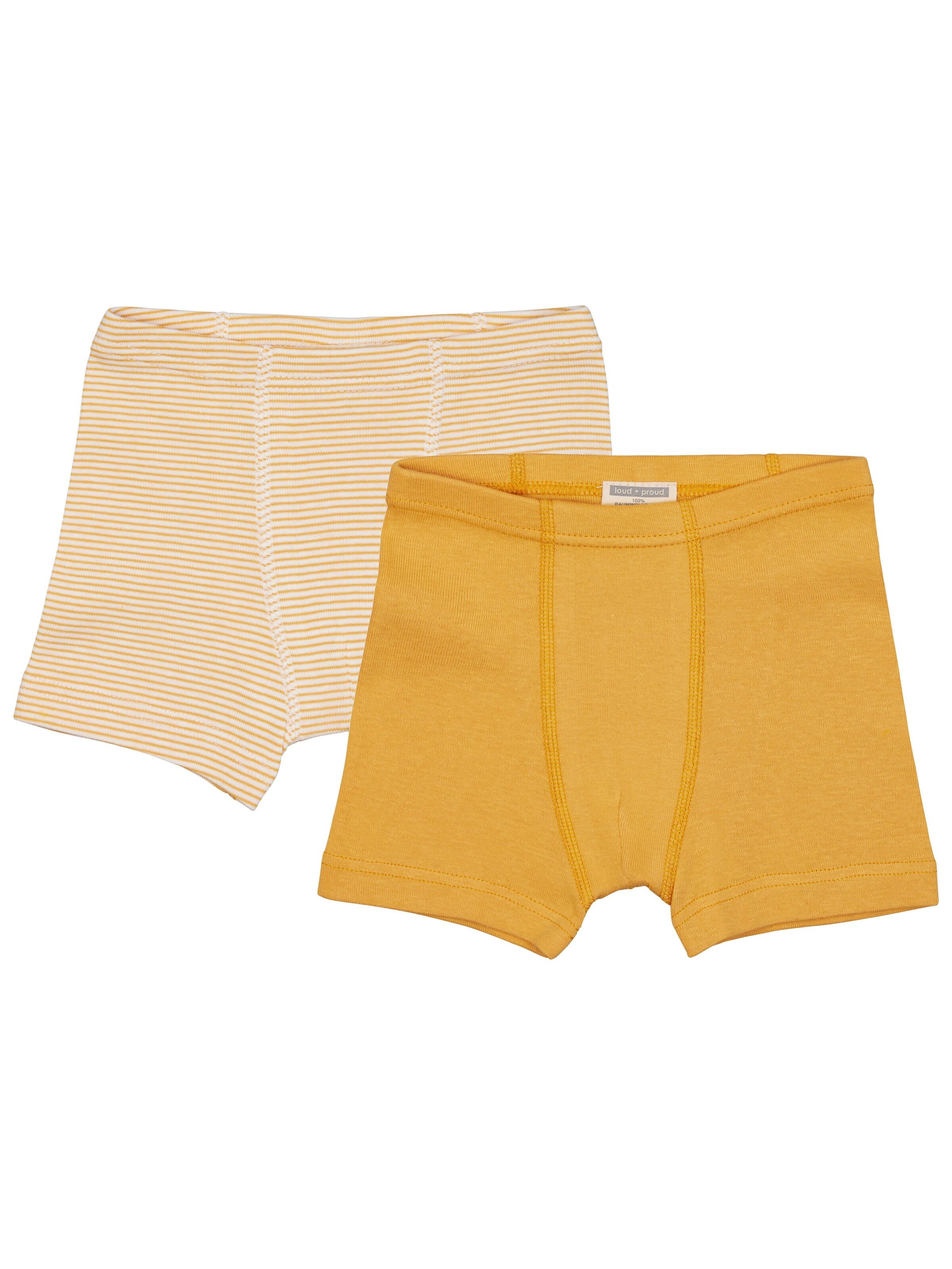 loud + proud Underpants in Yellow: front