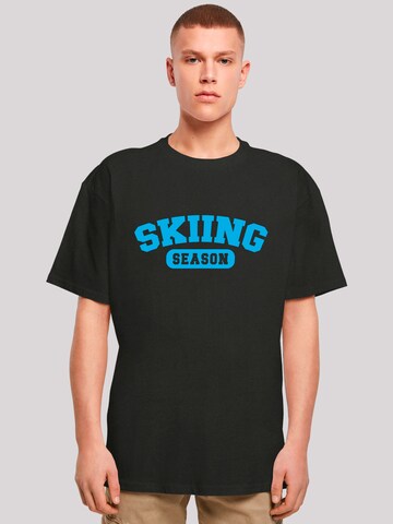 T-Shirt 'Skiing Season' F4NT4STIC en noir : devant