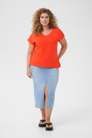 KAFFE CURVE - Camiseta 'KCjena' en rojo